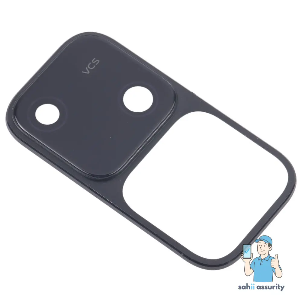 Camera Lens Glass with Frame for Vivo S18 Black